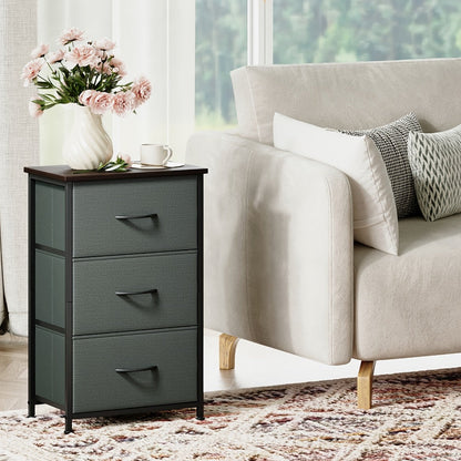 Tall Fabric Dresser with Multiple Color Options, Bedroom Drawer Chest detail image - detail view 3