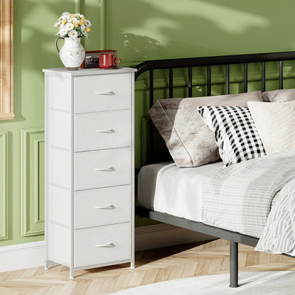 Dresser, Tall for Bedroom Storage Organizer Chest of Drawers with Removable Fabric Bins 3 shown in the main product view