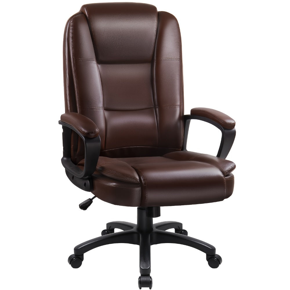 Tall Faux Leather Office Chair with High Back, Computer Desk Chair for Home Office detail image - detail view 3