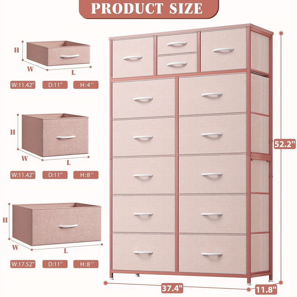 Tall Metal Dresser with Multiple Color Options, Drawer Storage Cabinet detail image - detail view 4