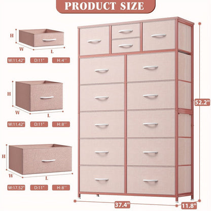 Tall Metal Dresser with Multiple Color Options, Drawer Storage Cabinet detail image - detail view 4