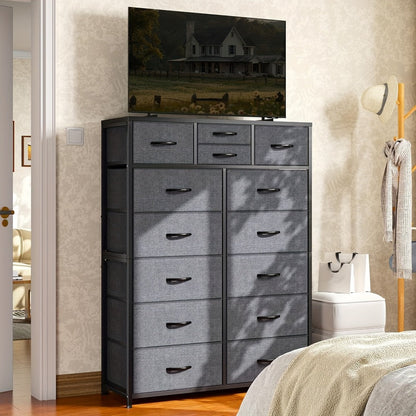 Tall Metal Dresser with Multiple Color Options, Drawer Storage Cabinet detail image - detail view 5