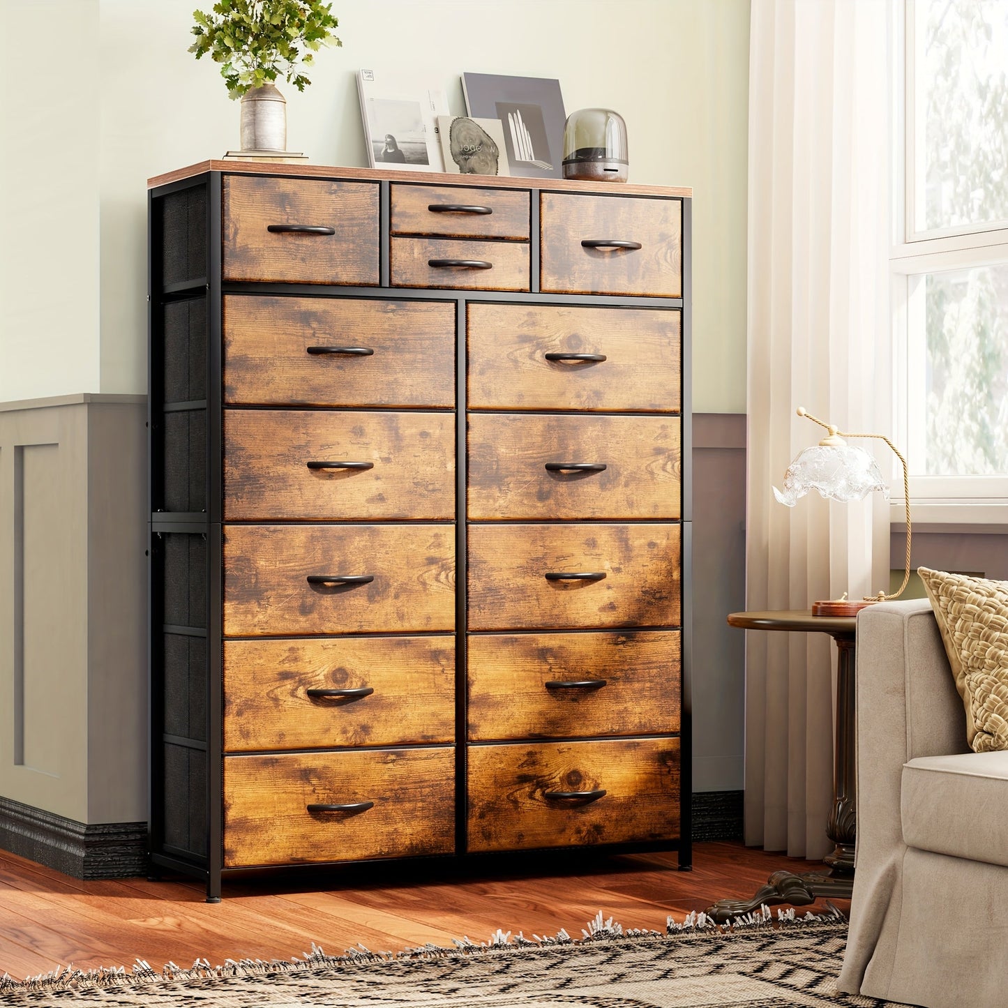 Dresser shown in the Tiger Print option