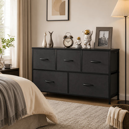 Storage Tower shown in the Black, 5 Draws option