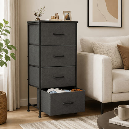 Storage Tower shown in the Gray, 4 Draws option