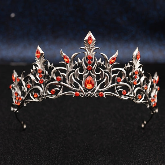 Tiara Crown - Baroque for Women Vintage Gothic Rhinestone Headpiece Halloween Cosplay - main product view
