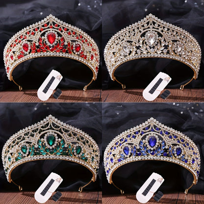 Tiara Crown - Full Headband for Women - European Style Sparkling Queen Wedding Headpiece - main product view