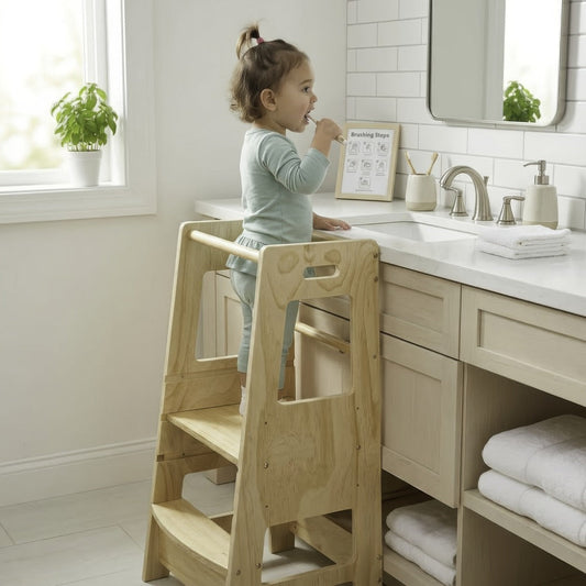Toddler Step Stool, Toddler Kitchen Helper Tower Standing Stool for Kitchen Counter shown in the main product view