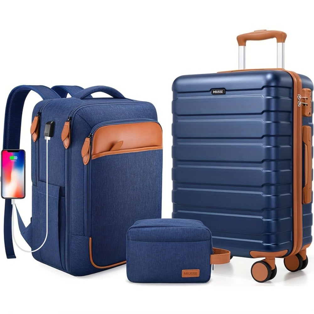 Travel Toiletry Bag – 3 Piece, 20 Inch, TSA Lock, Spinner Wheels – detail view 5