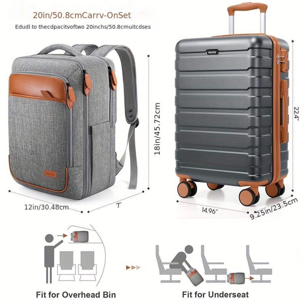 Travel Toiletry Bag – 3 Piece, 20 Inch, TSA Lock, Spinner Wheels – detail view 6