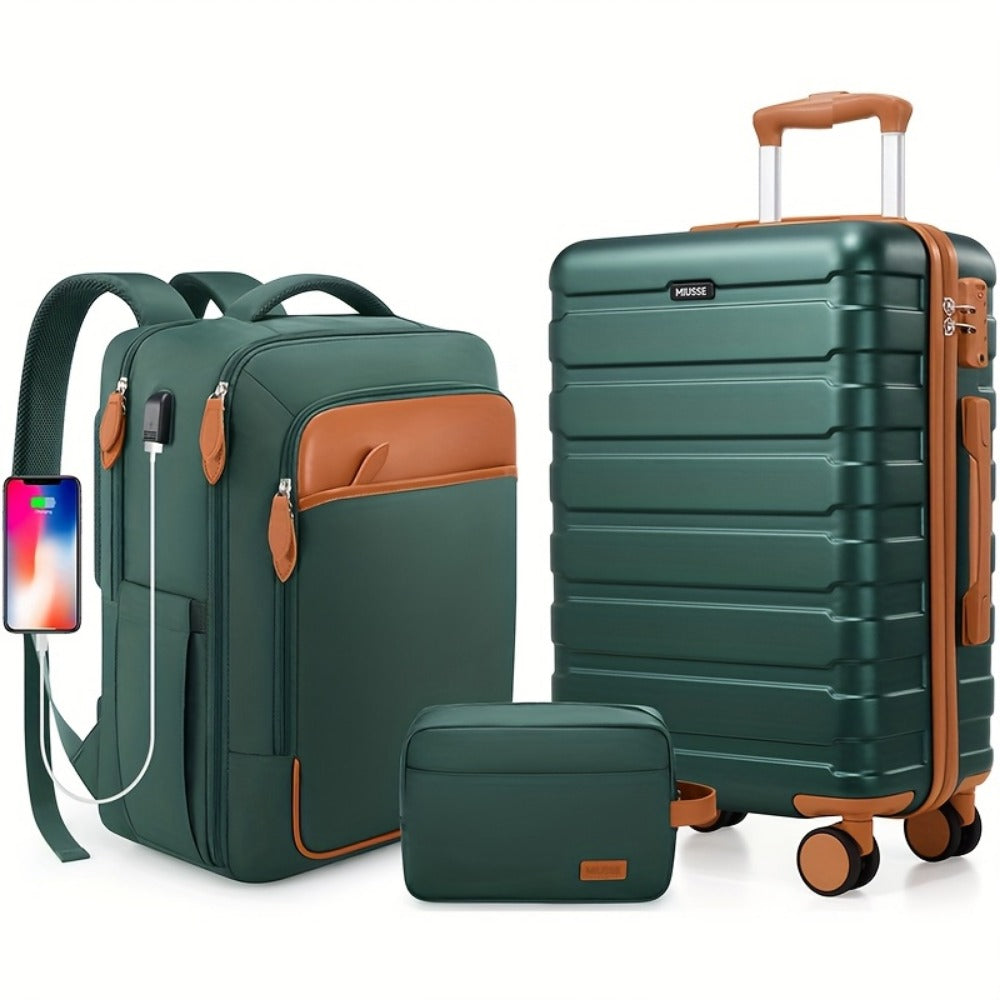 Travel Toiletry Bag – 3 Piece, 20 Inch, TSA Lock, Spinner Wheels – detail view 7