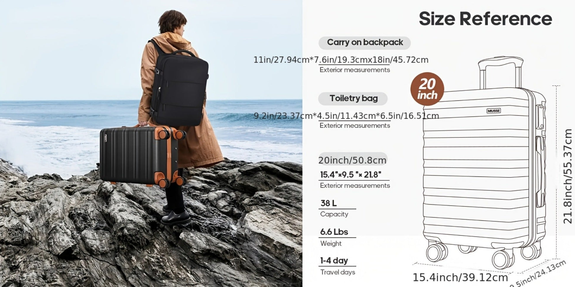 Travel Toiletry Bag – 3 Piece, 20 Inch, TSA Lock – detail view 22