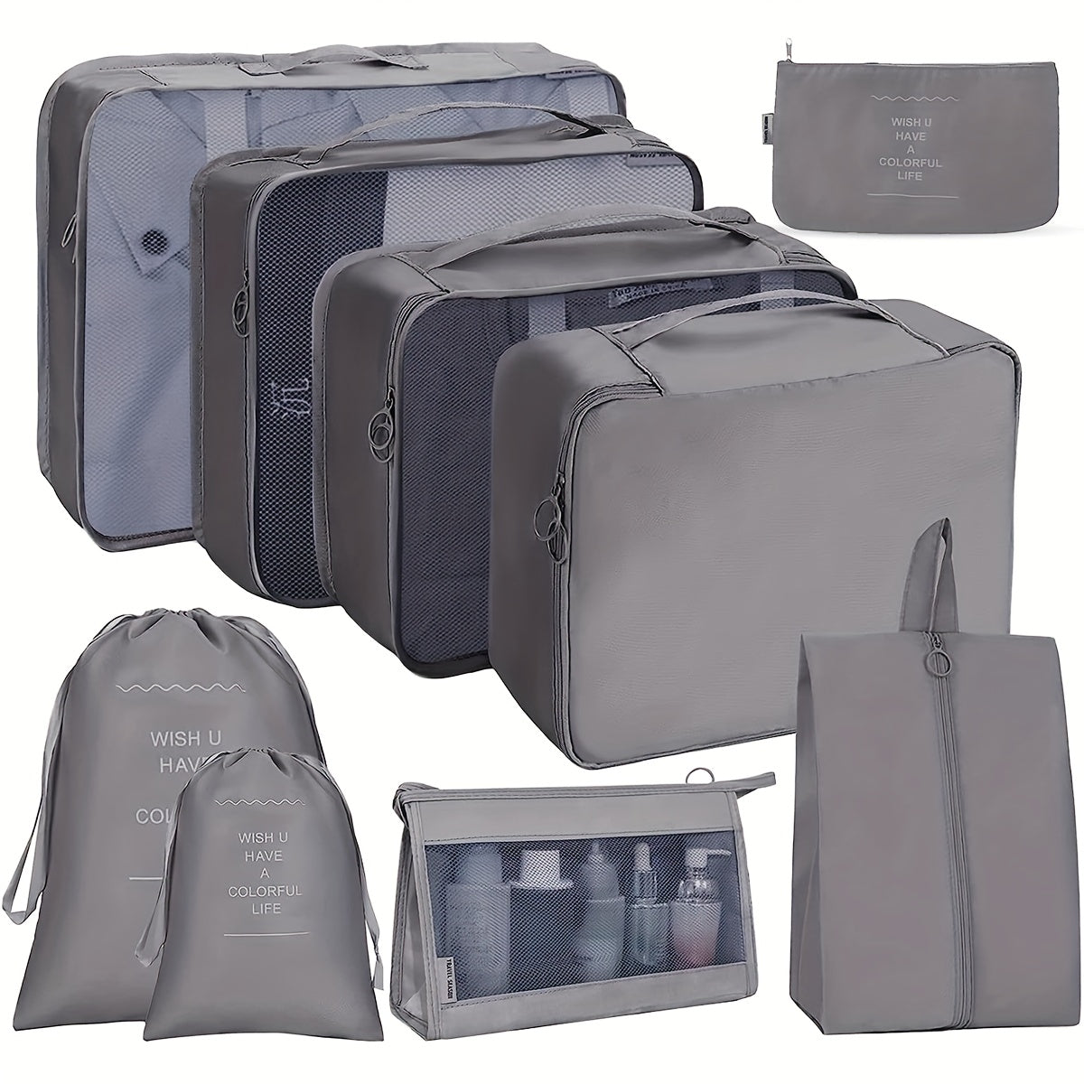 Travel Toiletry Bag – 9 Piece, for Travel – alternate view