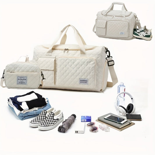 Travel Toiletry Bag – for Travel, Weekender Shoe Compartment Toiletry Oxford – front view