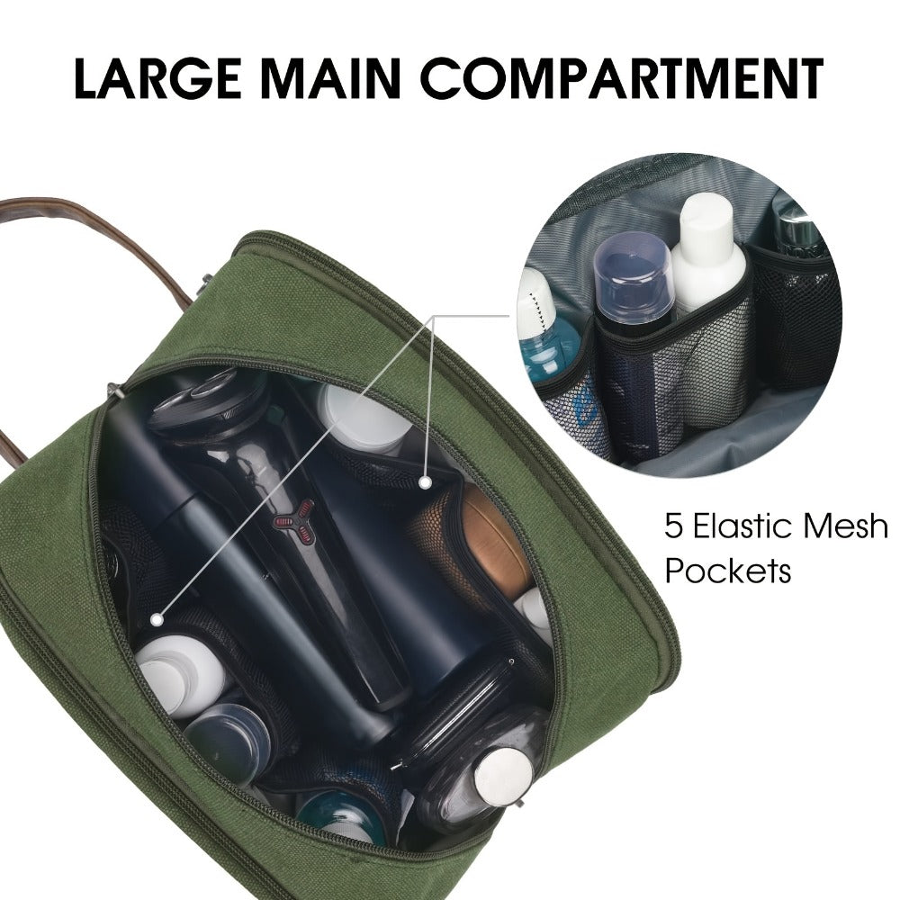 Travel Toiletry Bag – Canvas, Large Capacity, for Travel – detail view 11