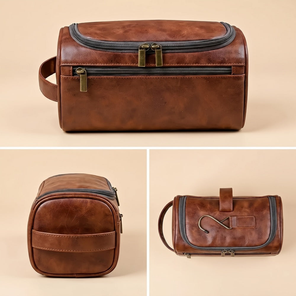 Travel Toiletry Bag – PU Leather, Large Capacity, Waterproof, for Travel & Everyday Use – detail view 14