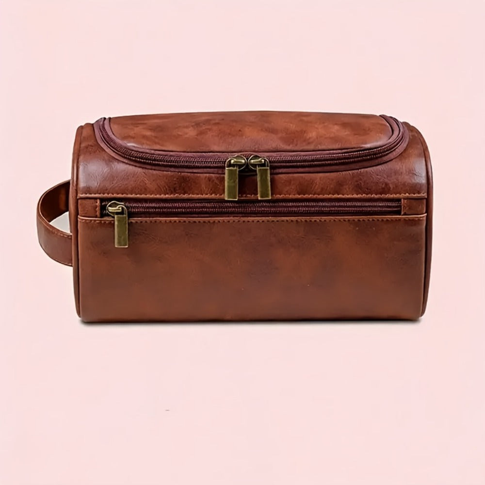 Travel Toiletry Bag – PU Leather, Large Capacity, Waterproof, for Travel & Everyday Use – detail view 5