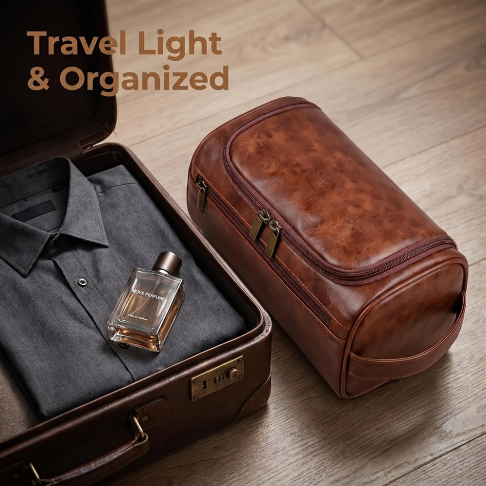 Travel Toiletry Bag – PU Leather, Large Capacity, Waterproof, for Travel & Everyday Use – detail view 10