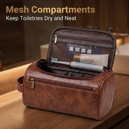 Travel Toiletry Bag – PU Leather, Large Capacity, Waterproof, for Travel & Everyday Use – detail view 11
