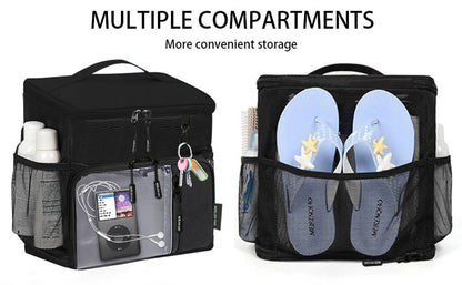 Travel Toiletry Bag – for Travel, Hanging Mesh Shower Caddy Handle – detail view 11