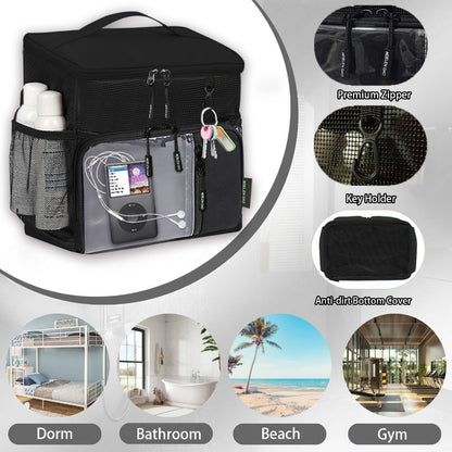 Travel Toiletry Bag – for Travel, Hanging Mesh Shower Caddy Handle – detail view 4