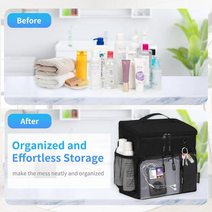 Travel Toiletry Bag – for Travel, Hanging Mesh Shower Caddy Handle – detail view 5