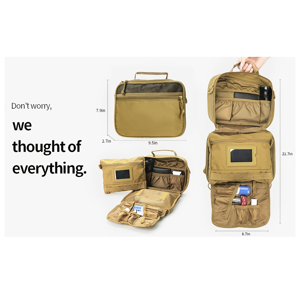 Travel Toiletry Bag – for Travel, Tactical Toiletry Hanging Dopp Kit – front view - product view 10