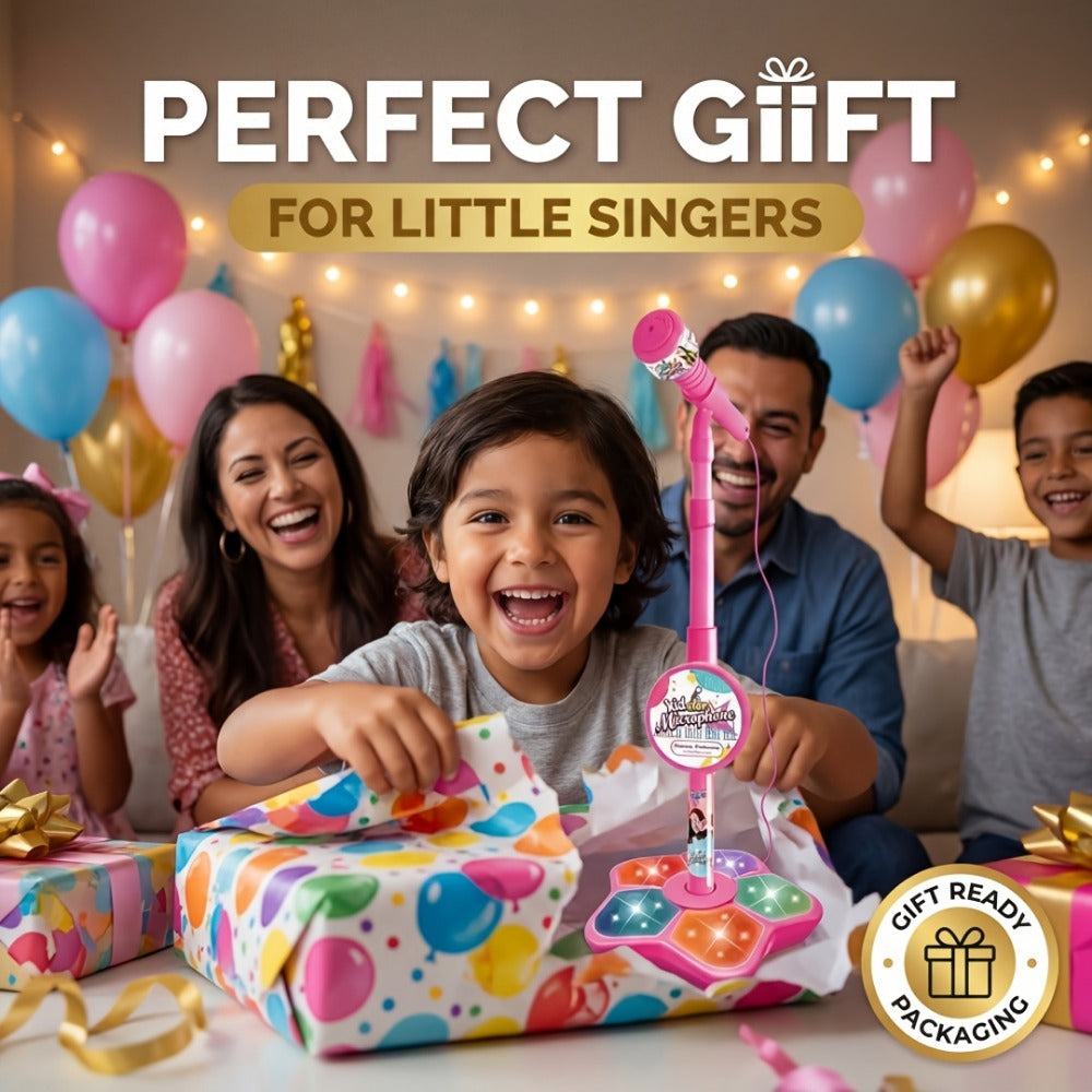 Toy Microphone with Stand, Lightweight Amplified Singing Toy for Kids detail image - detail view 11