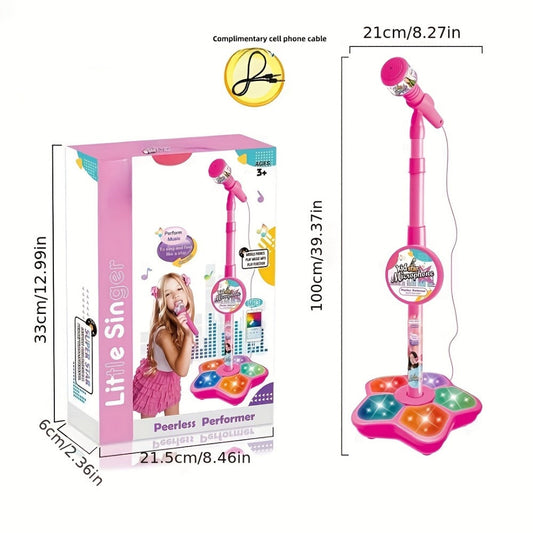 Toy Microphone with Stand, Lightweight Amplified Singing Toy for Kids detail image