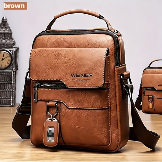 Travel Backpack – Genuine Leather, Large Capacity, Adjustable Strap, for Travel & Work – front view