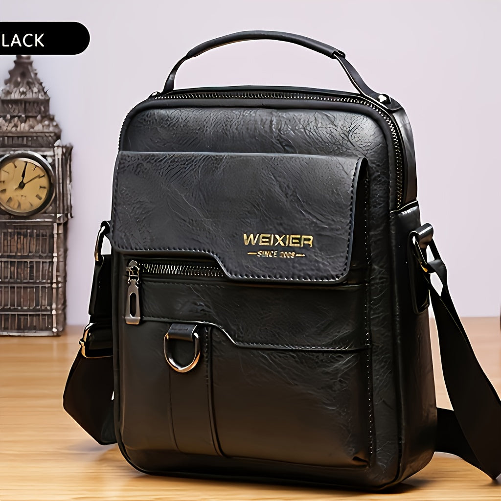 Travel Backpack – Genuine Leather, Large Capacity, for Travel & Work – front view - product view 12