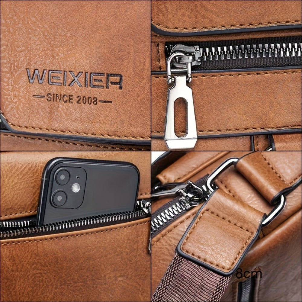 Travel Backpack – Genuine Leather, Large Capacity, for Travel & Work – detail view 12