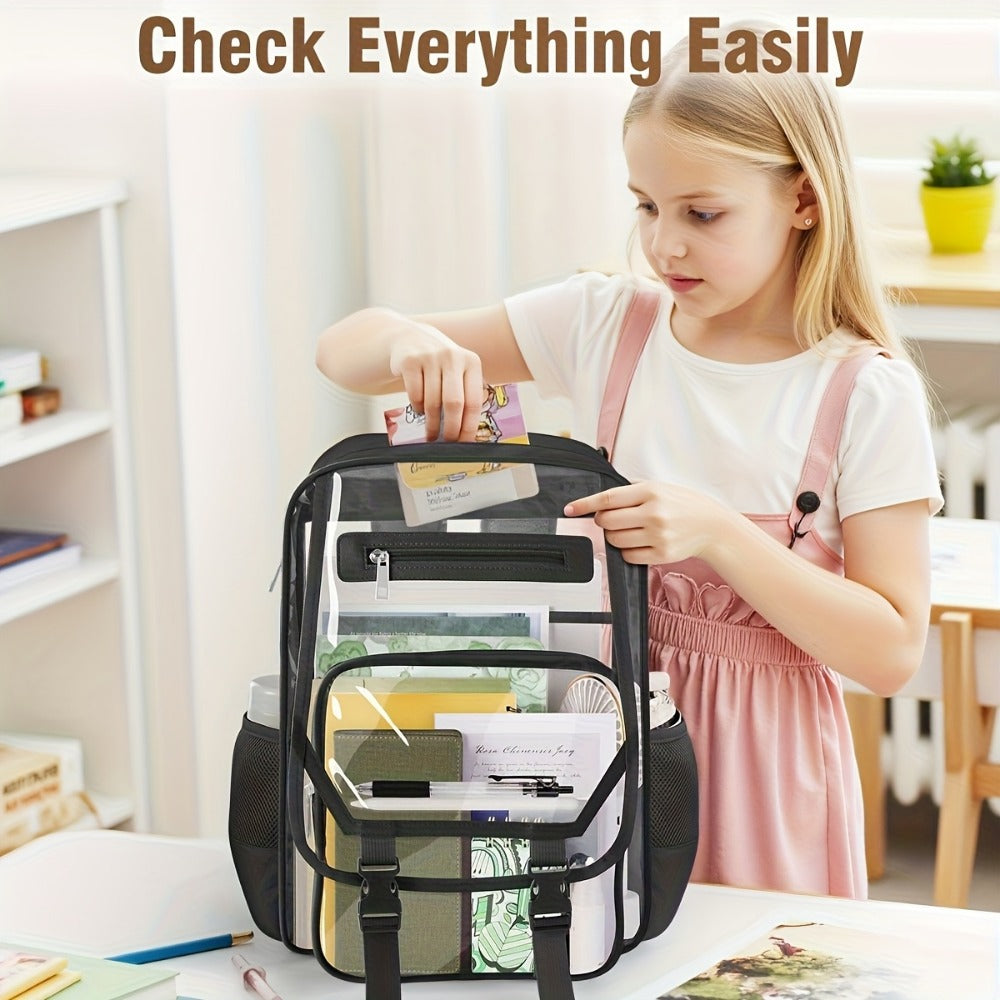 Travel Backpack – PVC, Clear, Transparent, Large Capacity – detail view 14