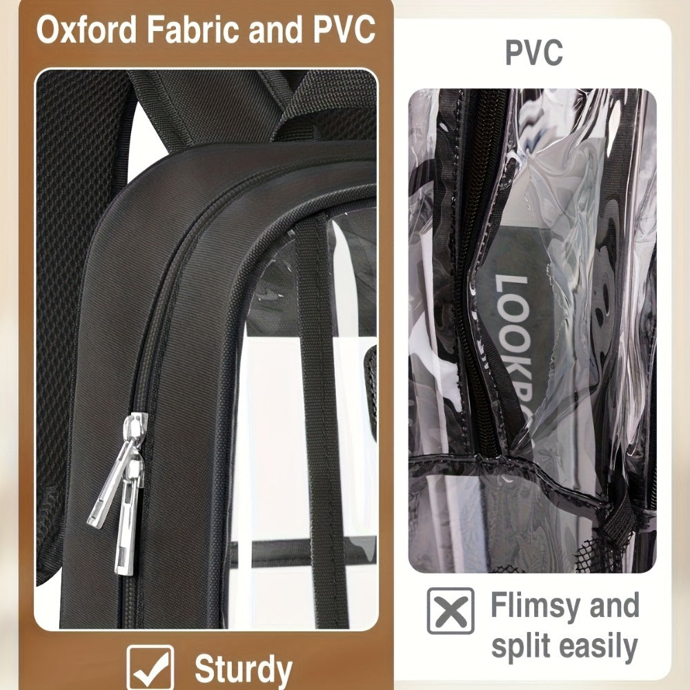 Travel Backpack – PVC, Clear, Transparent, Large Capacity – detail view 5