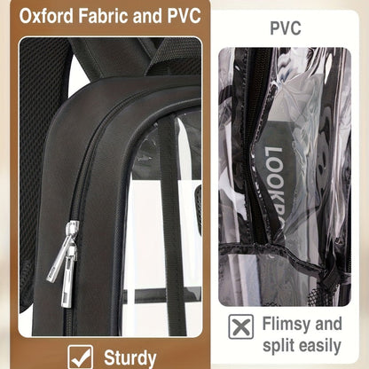 Travel Backpack – PVC, Clear, Transparent, Large Capacity – detail view 5