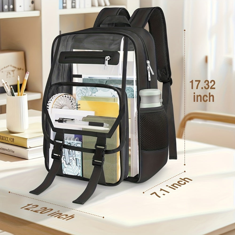 Travel Backpack – PVC, Clear, Transparent, Large Capacity – detail view 7