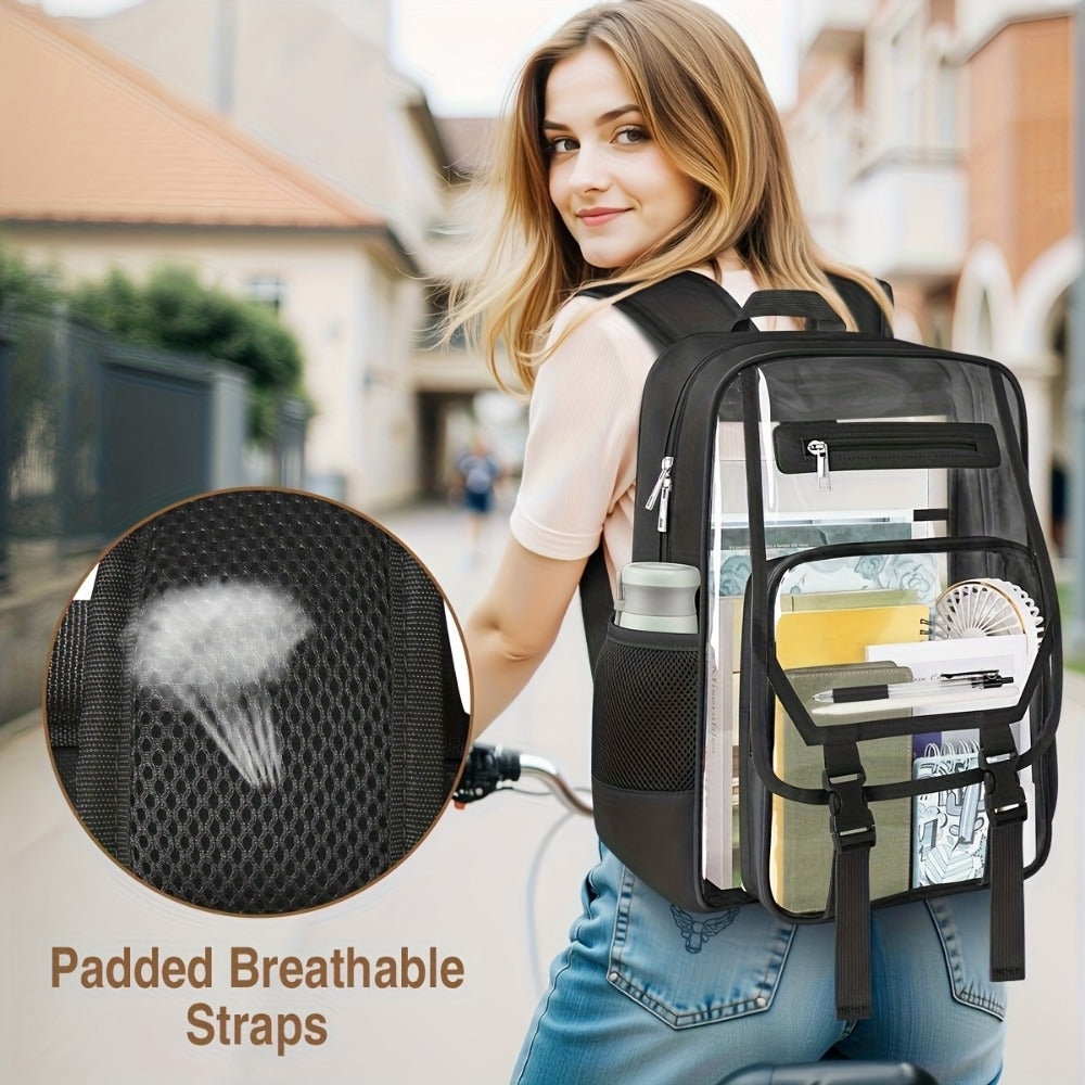 Travel Backpack – PVC, Clear, Transparent, Large Capacity – detail view 9
