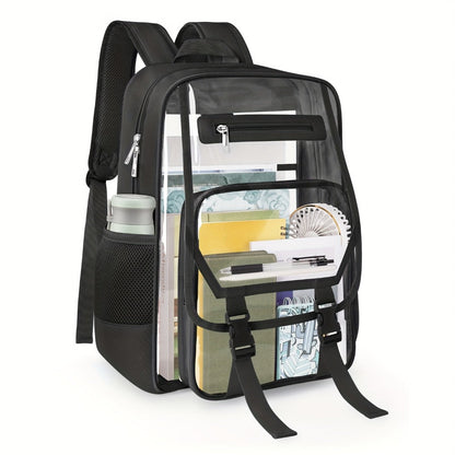 Travel Backpack – PVC, Clear, Transparent, Large Capacity – front view
