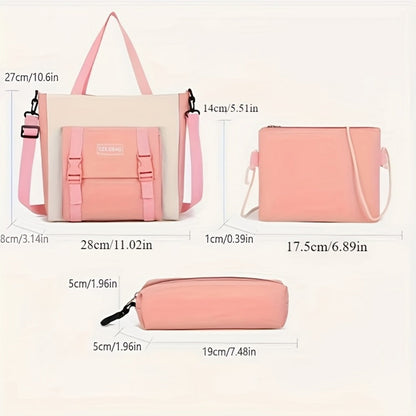 Travel Backpack – 4-Piece, Canvas, Large Capacity, for Travel & School – detail view 11