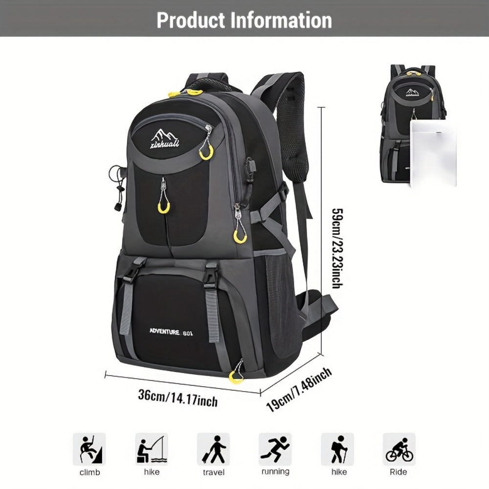 Travel Backpack – 60L, Large Capacity, Waterproof, for Travel & Work – detail view 8