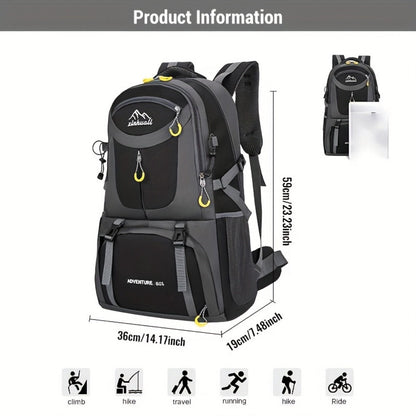 Travel Backpack – 60L, Large Capacity, Waterproof, for Travel & Work – detail view 8