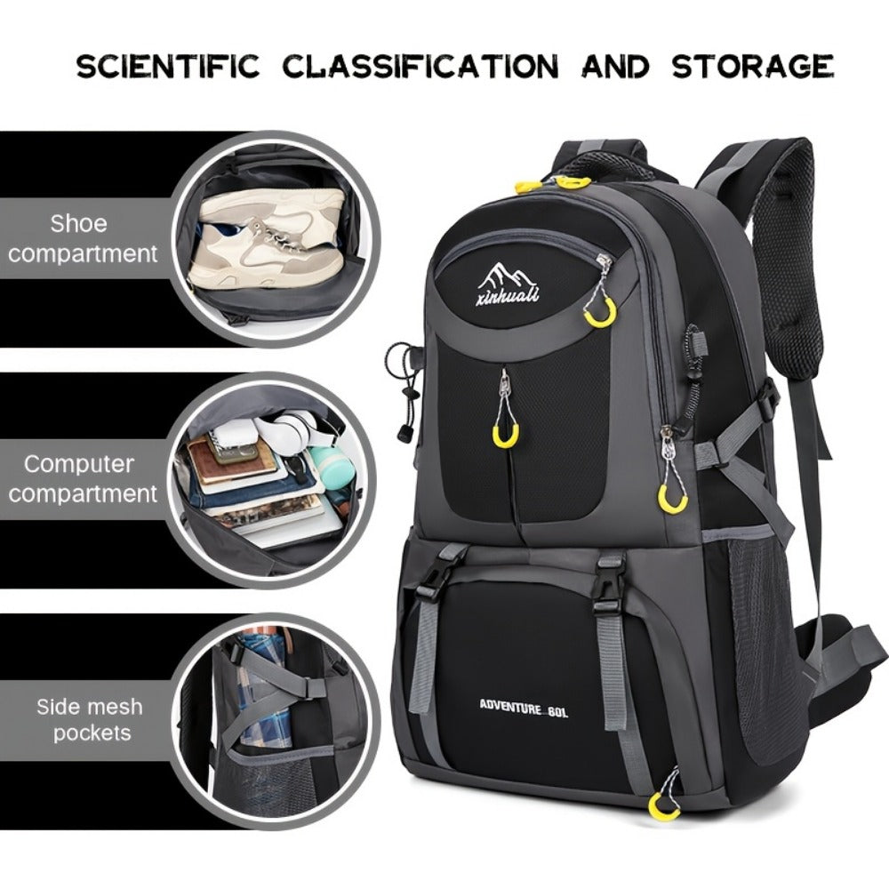 Travel Backpack – 60L, Large Capacity, Waterproof, for Travel & Work – detail view 10