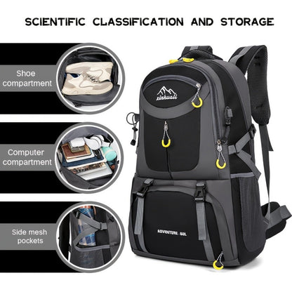 Travel Backpack – 60L, Large Capacity, Waterproof, for Travel & Work – detail view 10