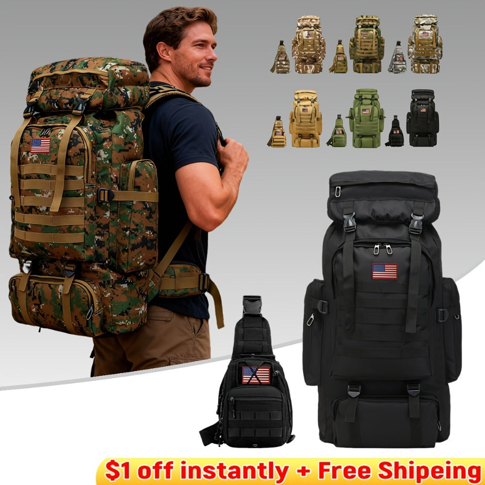 Travel Backpack – 80L, 80l Tactical Molle System Multi – detail view 9