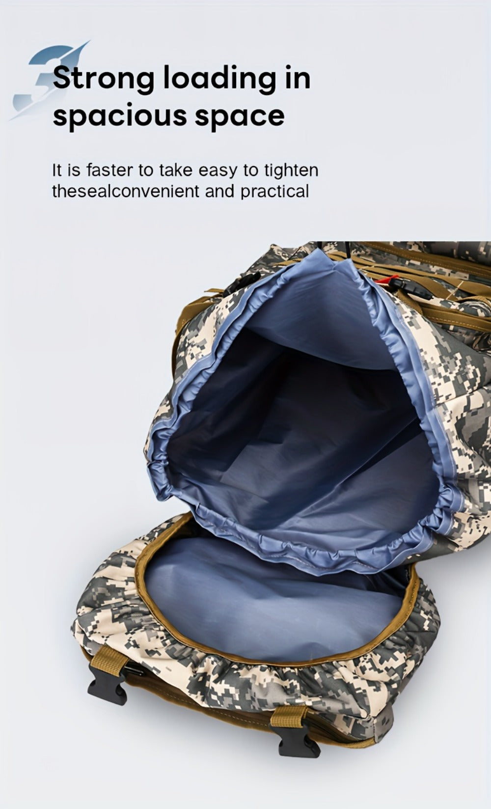 Travel Backpack – 80L, 80l Tactical Molle System Multi – detail view 32