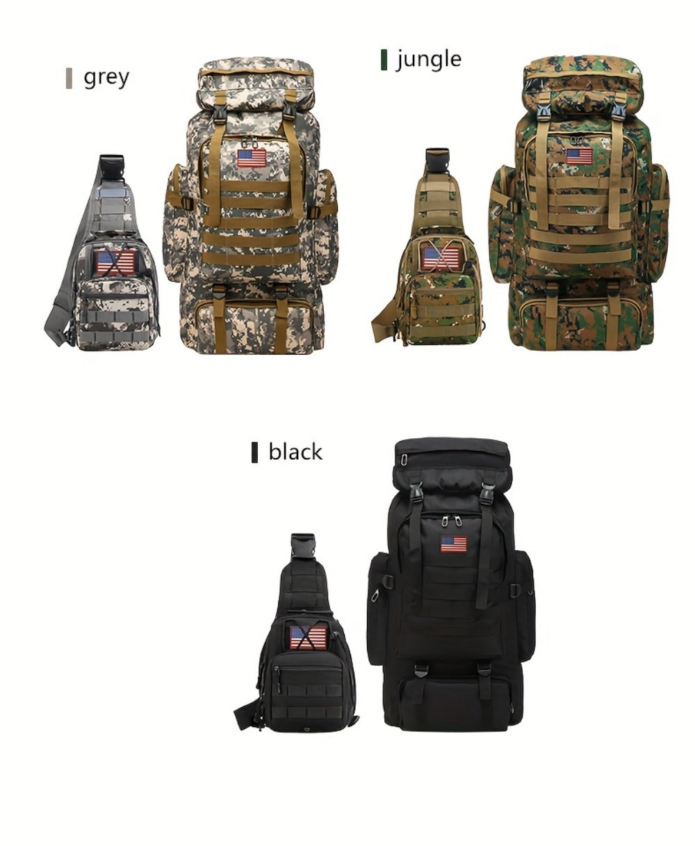 Travel Backpack – 80L, 80l Tactical Molle System Multi – detail view 37