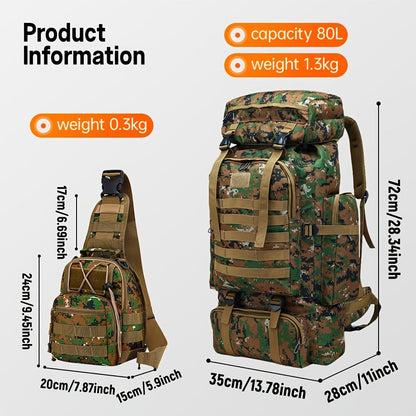 Travel Backpack – 80L, 80l Tactical Molle System Multi – detail view 11