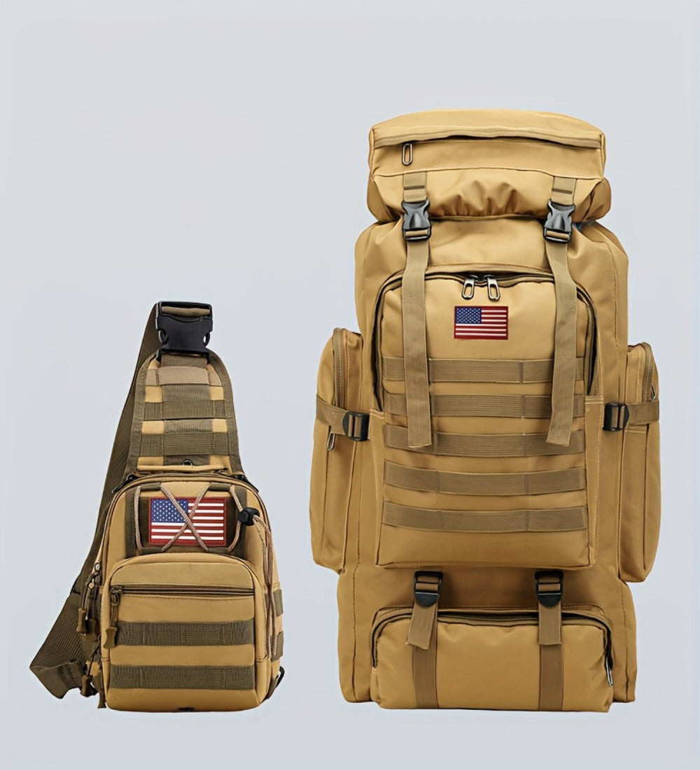 Travel Backpack – 80L, 80l Tactical Molle System Multi – detail view 48