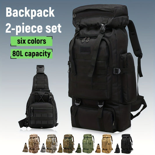 Travel Backpack – 80L, 80l Tactical Molle System Multi – front view