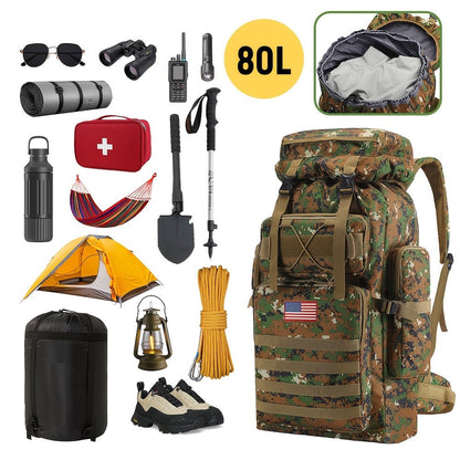 Travel Backpack – 80L, Large Capacity, Multi-Pocket – detail view 14